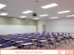 View from front of classroom.