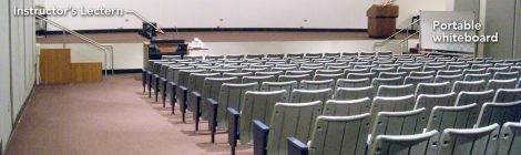 View from entry of classroom