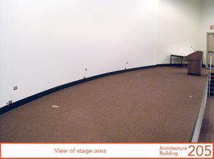 View of stage area