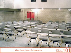 View from front of classroom