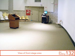 View of front stage area
