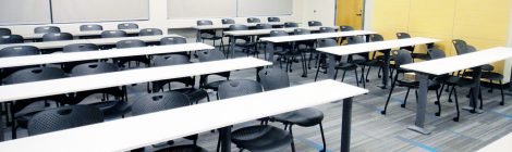 View from front entry of classroom