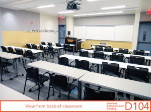 View from back of classroom