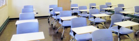 View from front entry of classroom