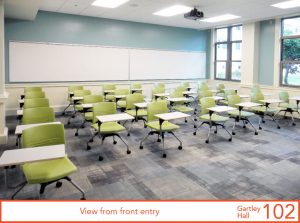 View from front entry of classroom