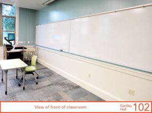 View of front of classroom