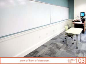 View of front of classroom