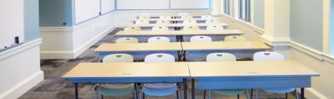 View from front entry of classroom