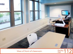 View of front of classroom