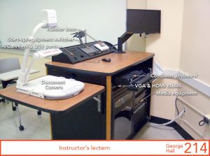 Instructor's lectern
