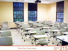 View from front entry of classroom