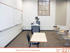View of front of classroom