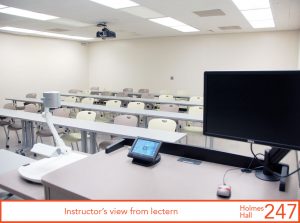 Instructor's view from lectern