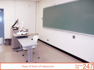 View of front of classroom