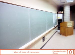 View of front of classroom