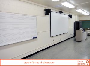 View of front of classroom