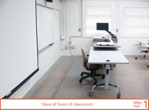 View of front of classroom