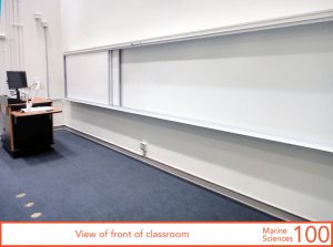 View of front of classroom