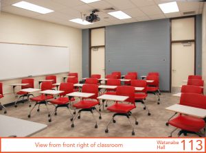 View from front of classroom