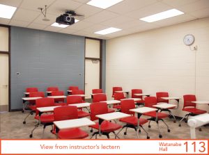 Instructor's view from lectern