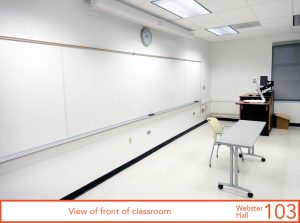 View from front of classroom