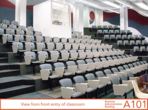 View from front entry of classroom