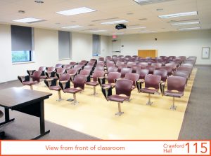 View from front of classroom