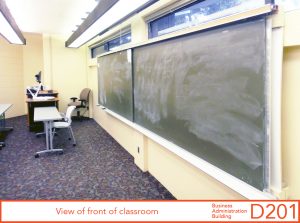 View of front of classroom