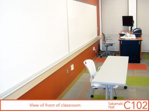 View from front of classroom