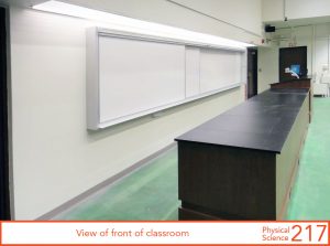 View of front of classroom