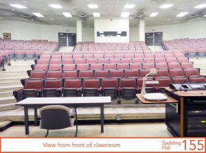 View from front of classroom