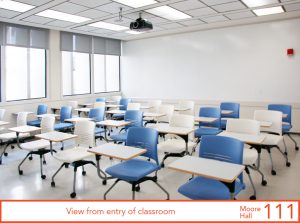 View from front entry of classroom