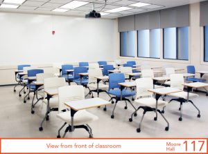 View from front of classroom