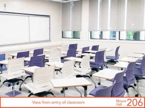 View from entry of classroom