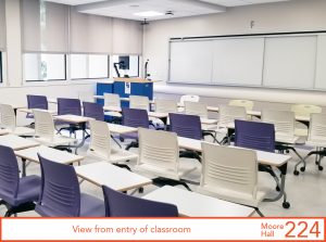 View from entry of classroom