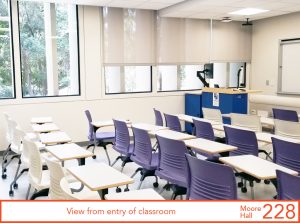 View from entry of classroom