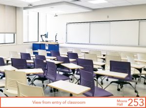 View from entry of classroom
