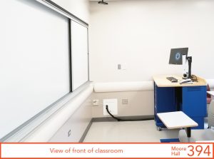 View of front of classroom