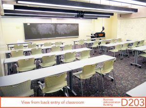 View from back entry of classroom