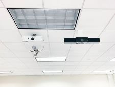 Webcam installed next to existing projector