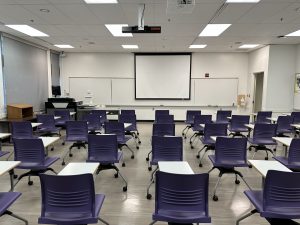 AGSCI 204 Back of Classroom with Projection Screen View