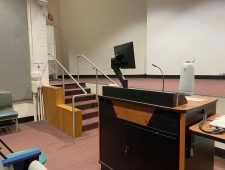 ARCH 205 Instructor's Lectern & Lighting Controls, Stage Right
