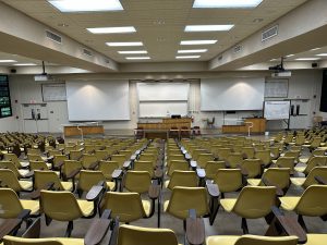 BIL 152 Back of Classroom with Projection Screen View