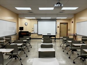 GRG 214 Back of Classroom with Projection Screen View