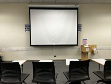 KUY 313 Back of Classroom with Projection Screen View