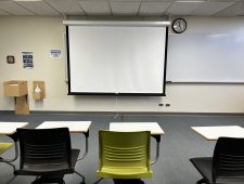 KUY 408 Back of Classroom with Projection Screen View