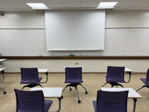 STJHN 13 Back of Classroom with Projection Screen View